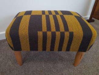 14" x 20" Footstool Pierre Frey Fabric